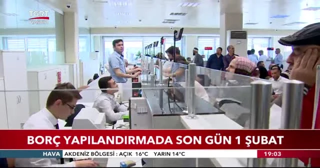 Borç yapılandırmada son gün 1 Şubat