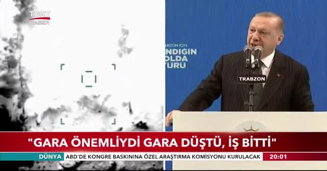 Cumhurbaşkanı Erdoğan: Gara düştü, iş bitti