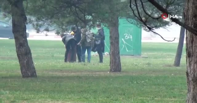Ekip arabasını görenler kaçacak yer aradı