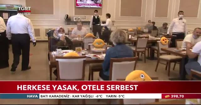 Herkese yasak, otele serbest