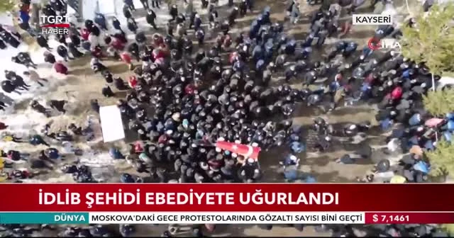 İdlib şehidi ebediyete uğurlandı