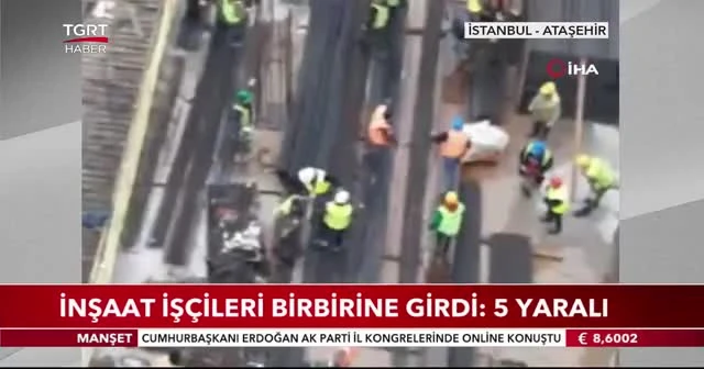 İnşaat işçileri birbirine girdi: 5 yaralı
