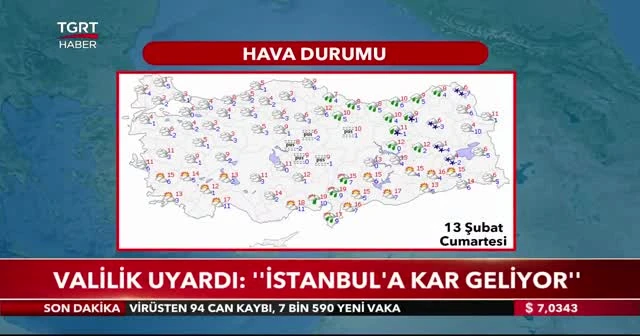 İstanbul'da kar alarmı verildi