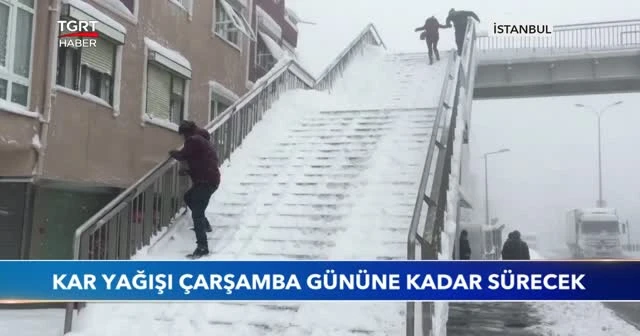 İstanbul'da kar yağışı çarşamba gününe kadar sürecek