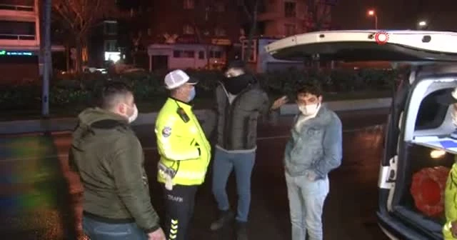 Kısıtlamayı delip kaza yaptılar