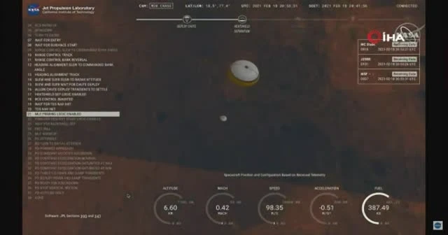 NASA'nın kaşifi Perseverance Kızıl Gezegen'e indi