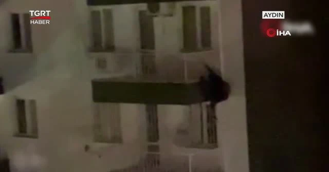 Örümcek adam gibi tırmandı ama kaçamadı