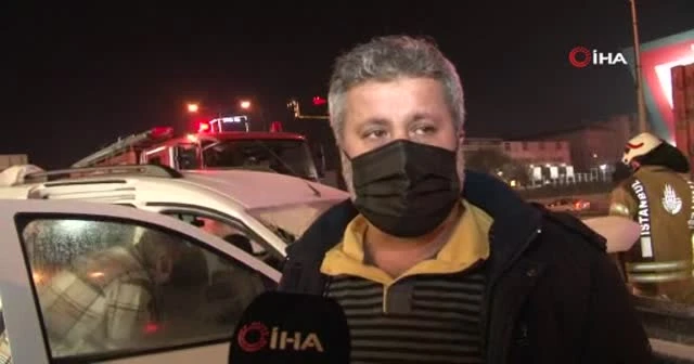 Otomobil bariyerlere ok gibi saplandı: 2 yaralı