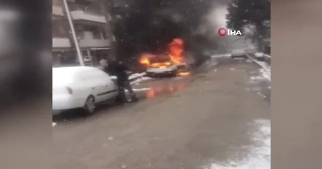 Patlama sesinin ardından küle döndü