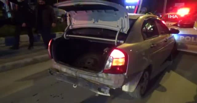 Polis aracına çarpıp kaçan alkollü sürücü yakalandı