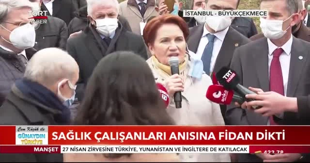 Sağlık çalışanları anısına fidan dikti