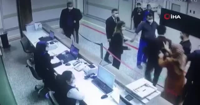 Sağlık çalışanlarına saldırı kameraya yansıdı
