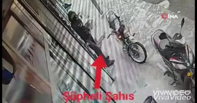 Saniyeler içinde motosiklet çaldı