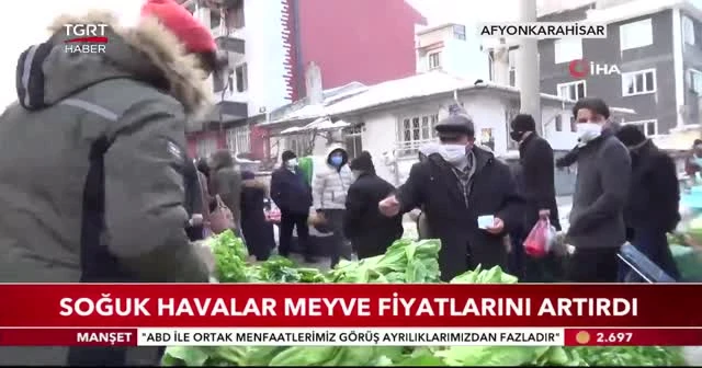 Soğuk havalar meyve fiyatını arttırdı