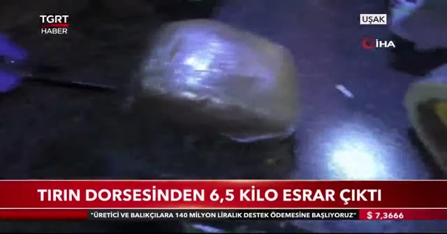 Tırın dorsesinde 6,5 kilogram uyuşturucu çıktı