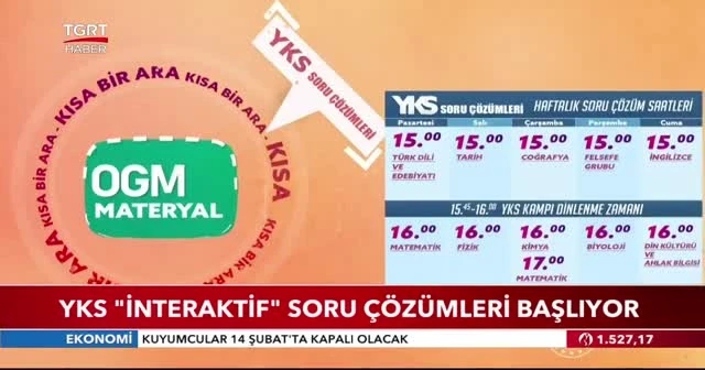YKS "interaktif" soru çözümleri başlıyor