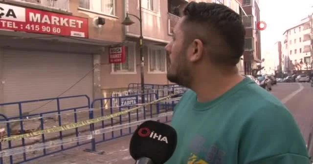 Zeytinburnu'nda binanın balkonunun çöktüğü anlar kamerada
