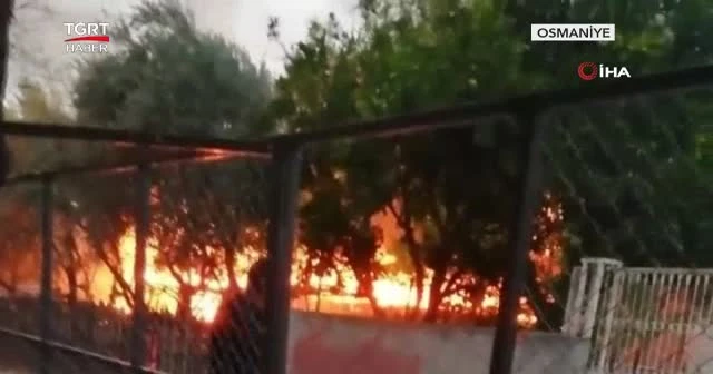 Alevlerin ortasında mahsur kaldılar