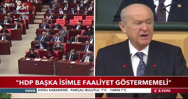 Bahçeli'den HDP kapatılsın çağrısı