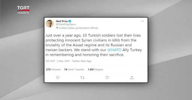 İdlib'de şehit olan Türk askerlerini andı