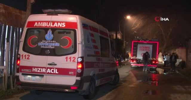 İşçiler yangını su bidonları ile söndürmeye çalıştı