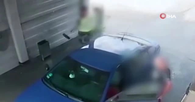 Sahibinin yıkadığı anda aracı çalmaya çalıştı