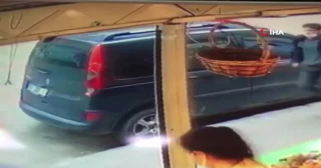 Taciz şüphelisinin kaçış anı kamerada