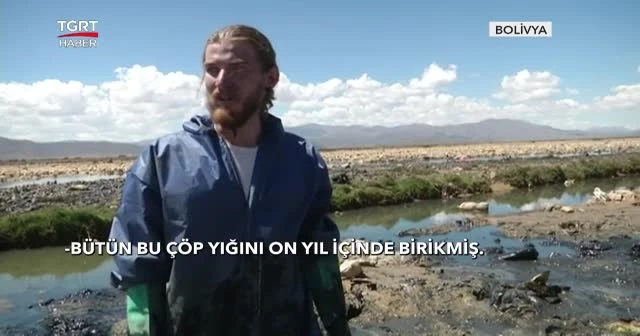 Çöpten göl için temizlik timi