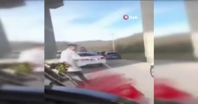 Düğün magandaları yolu kesip tüfekle ateş açtılar