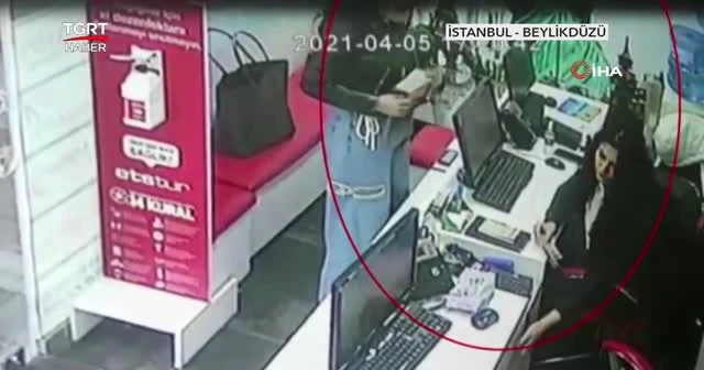 El çabukluğuyla dolandırıcılık kamerada