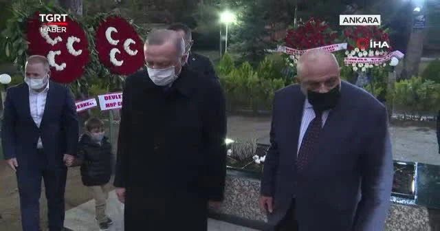 Erdoğan'dan Türkeş’in kabrine ziyaret