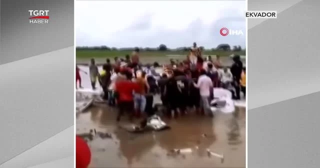 İrtifa kaybeden uçak böyle düştü