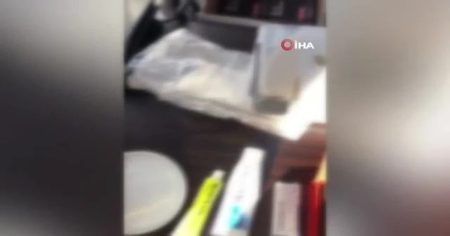 İstanbul’da kaçak güzellik merkezine baskın kamerada