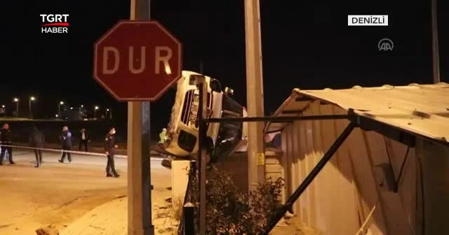 Kamyonet duvara çarptı: 1 ölü, 1 yaralı