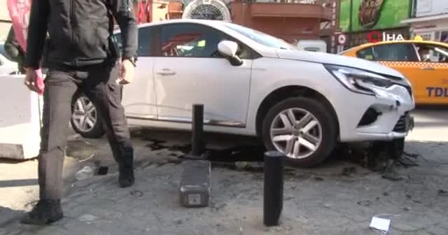 Ortaköy’de turist kadının dehşeti yaşadığı kaza kamerada