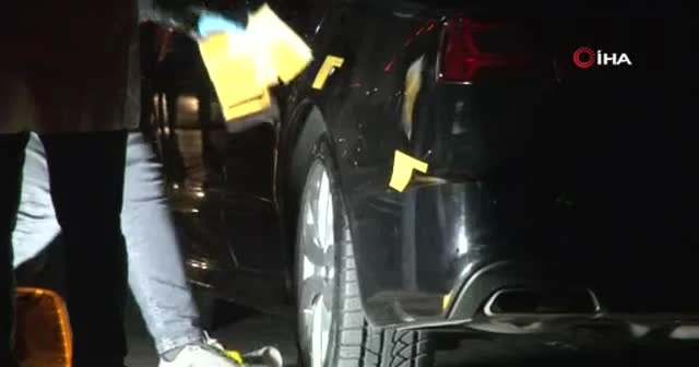 Park halindeki lüks iki araca silahlı saldırı
