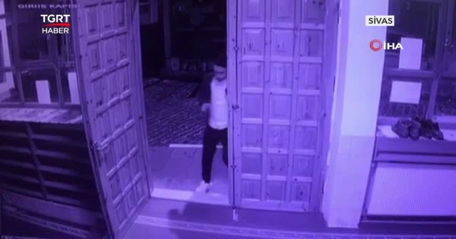 Sevimli hırsız kameralara yakalandı
