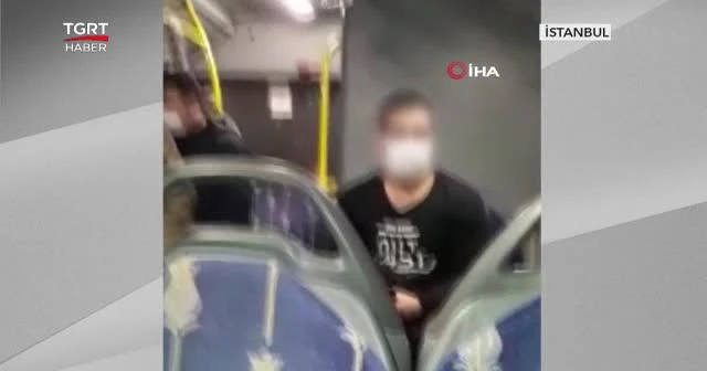 Taciz şüphelisini yolcular tokatladı