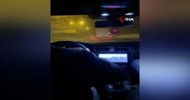 TEM Otoyolu’nda lüks otomobilli “makas” terörü kamerada