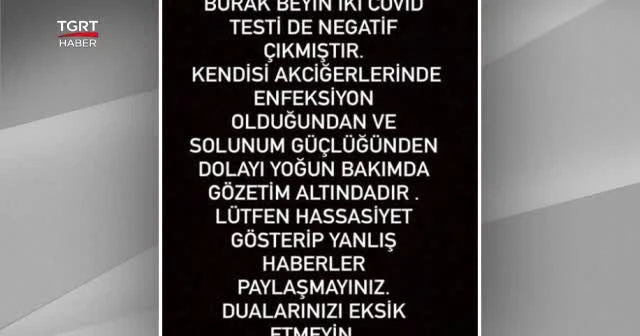 Ünlü oyuncu Burak Sergen yoğun bakımda