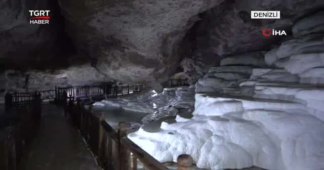 Yer altındaki Pamukkale her derde deva