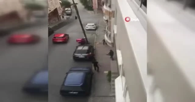 Bıçaklı kavga kamerada