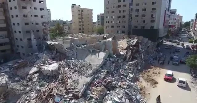 İsrail'in saldırıları sonucu Gazze havadan böyle görüntülendi