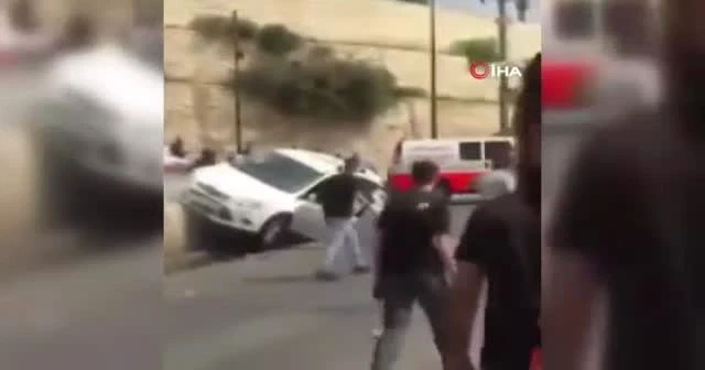 İsrailli yerleşimci, Filistinlileri ezdi