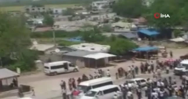 Sokağa çıkma kısıtlamasında asker uğurlaması