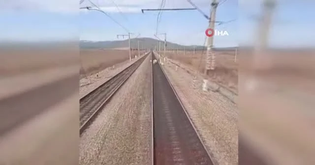Yük treni koyun sürüsüne çarpmaktan son anda kurtuldu