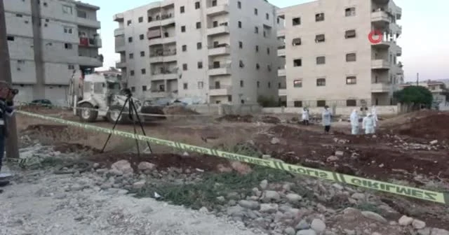Afrin’de toprağa gömülü 35 kişinin cansız bedeni bulundu
