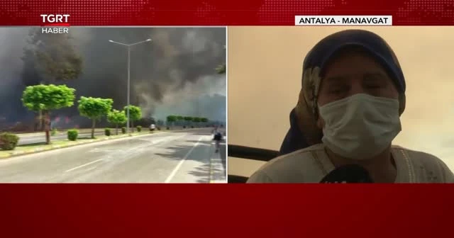 Hayvanlarını yangından kaçıran Ayşe teyze görenleri duygulandırdı