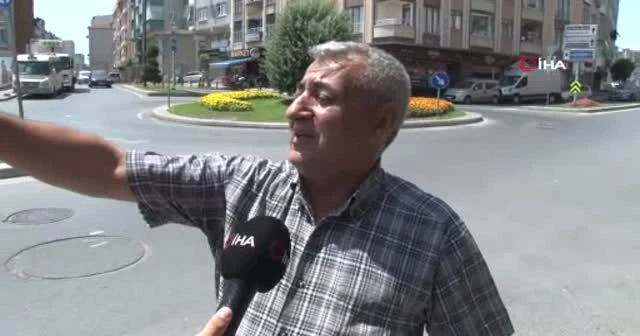 Kuyruğundan tuttuğu dananın peşinden sürüklendi
