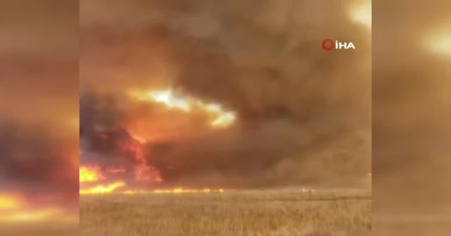 ABD’deki orman yangınında alev hortumu oluştu